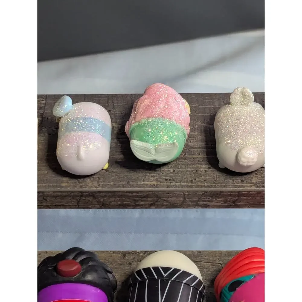 DISNEY TSUM TSUM Lot of 12 Mixed Figures - Glitter, Pastel, Etc.